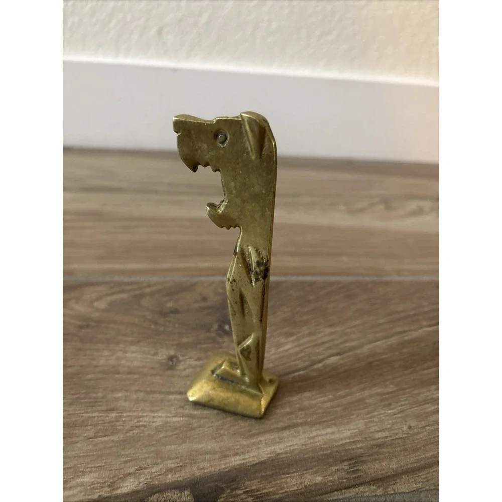 RARE 1920's Prohibition Era Brass Angry Dog Bottle Opener